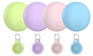 Smart Air Tag Traceur Lot de 4, Compatible avec Apple Localiser (iOS Uniquement), Air Localisateurs Tags pour Valises Portefeuilles Clés Sacs, 100dB Bip, Suivi Mondial, IP68, Batterie Remplaçable