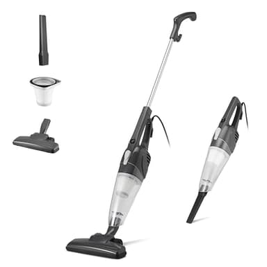 Amazon Basics Aspirateur balai, appareil 2 en 1 avec câble, moteur ECO, filtre Remplaçable, léger, Noir