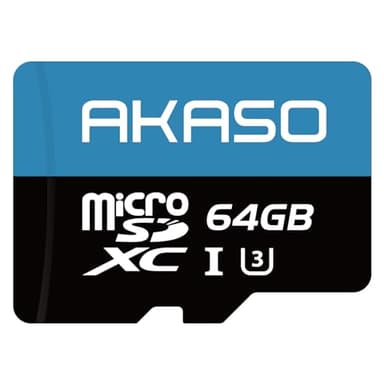 AKASO 64 Go Carte Mémoire MicroSDXC, U3, Compatible avec Caméra Sport AKASO