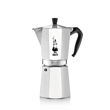 Bialetti - Moka Express: La Cafetière Expresso Iconique, Le Vrai Café Italien, Cafetière Moka 18 Tasses (800 Ml), Aluminium, Argenté