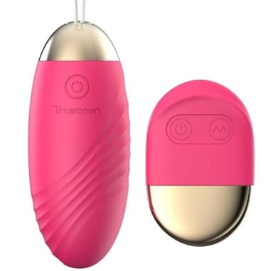 Vibrateur Bullet Trustown Œuf vibrant vaginal Télécommande pour la stimulation du point G e Silicone souple de qualité supérieure 10 modes de vibration Jouets sexuels adultes rechargeables pour femmes