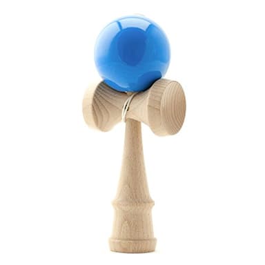 PRECORN Kendama Jeu d'adresse avec Balle Bleue | Jouet en Bois Jeu de Balle Jeu de dexterité Japonais en Bois de la Marque