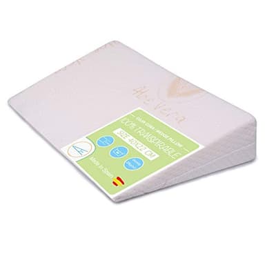PEKITAS - Coussin Compensateur Abdominal Anti-Reflux pour Femme Eenceinte Housse Lavable en Aloe Vera Fabriquée en Espagne (Largeur 40 cm -Inclinaison 15 °)