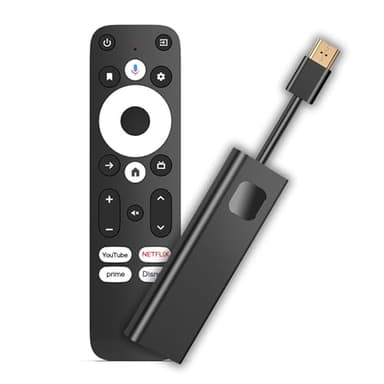 GD1 Clé TV Streaming 4K UHD HDR | Android TV 14 | Wi-FI Dual Band | Commande Vocale | Chromecast | Compatible Netflix, Youtube, Disney+, Prime Video