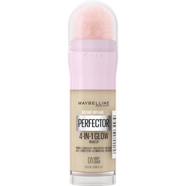 Maybelline New York - Perfecteur de Teint Illuminateur 4-en-1 - Base/Correcteur/BB Crème/Enlumineur - Fond de Teint Instant Glow Perfector 4-in-1 - Teinte : Light (01) - 20 ml