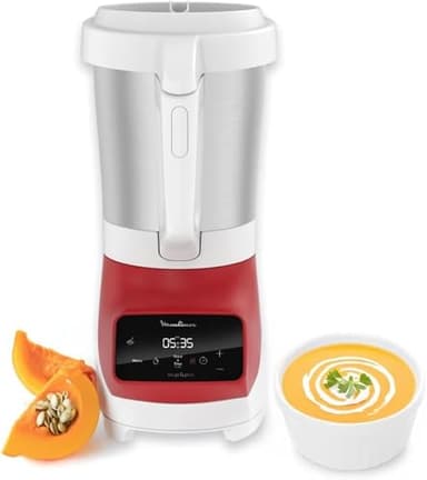 Moulinex Blender mixeur, Soupe maker, 1100 W, Bol 2 L, Lames inox, 3 programmes automatiques, Mode manuel, Mixage parfait, Soupes, Smoothies, éussies, Fabriqué en France, Soup&Plus LM924500