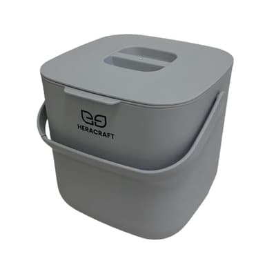 Heracraft 7L Poubelle Composteur Appartement Poubelle de Compost de Cuisine Efficace pour Déchets Poubelle Alimentaires - sans Odeur, Parfaite pour Le Compostage (Gris)