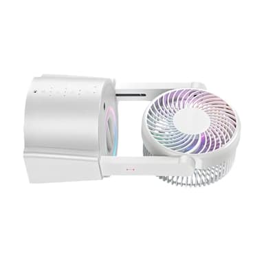 PANGBOER Dispositif d ' air évaporatif compact avec minuterie de 8 heures et action silencieuse pour tentes, ventilateur de brumisation alimenté par batterie