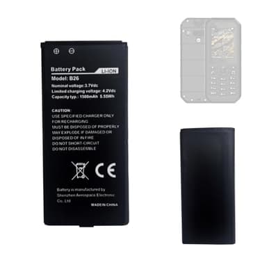HIGHAKKU Batterie de rechange B26 compatible avec téléphone Cat B26, Caterpillar B26, téléphone portable