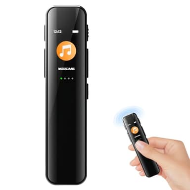 BORDEAG Mini Enregistreur Vocal Numérique 64 Go avec Réduction de Bruit, Enregistreur Audio, Dictaphone Numérique pour Cours et Conférences