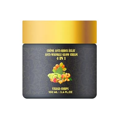 MEILLEURE CRÈME HYDRATANTE ANTI-RIDES 4 en 1 : Huile de pépins de figue de barbarie Huile d’argan Huile de noyau d’abricot Huile essentielle de géranium bourbon Top 1 des Soins Visage (100 ml)