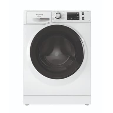 Hotpoint - NAM11948WMFR Lave-linge Hublot Posable - Capacité 9kg - Chargement Frontal, Moteur Inverter 1400 tr/min - Technologie ActiveCare, A-20% Économie d'Énergie, Programme Vapeur - Blanc
