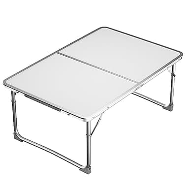 Rigogo Table de lit pour ordinateur portable - Pliable - En aluminium - Avec poignée de transport - Pour lit et laptop - Table pliante pour enfants - 60 x 40 x 26 cm