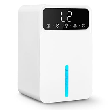 Cexovo 1500ML Déshumidificateur d Air Déshumidificateurs Maison Déshumidificateur Electrique, Minuterie 24h, Dégivrage Automatique, Ultra Silencieux, avec LED 7 Colorées, Pour Salles de Bain,Chambres