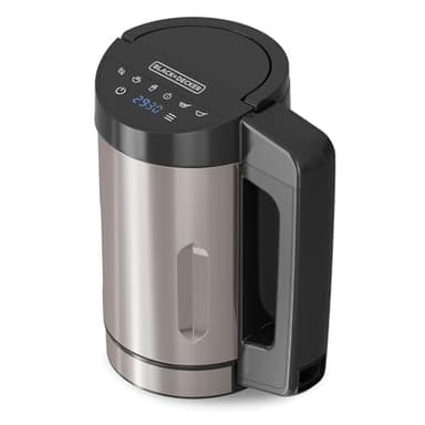 Black+Decker - Soup Maker BXSM1000E 1040W | Carafe en Acier Inoxydable 1,6L | 7 Programmes Automatiques | Fonction Maintien au Chaud | Écran Digital | Sans BPA