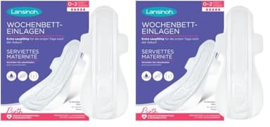 Lansinoh Serviettes maternité I Extra absorbantes I Dès l'accouchement (Lot de 2)