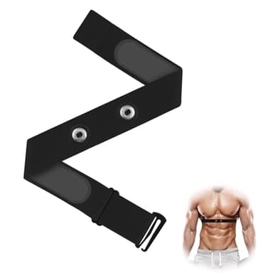 Ceinture Cardio Réglable (70 cm à 115 cm) pour Capteur Cardiaque Bluetooth Ant+ Bandeau Poitrine Noir Compatible avec Garmin, Wahoo, Polar H10 H9, Coospo, Bryton, Magene, Livlov, Ideal