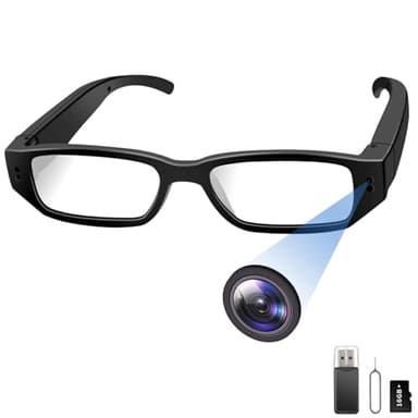 Nisanmoon Caméra Cachée 16GB, Lunettes Caméra Espion HD 1080P, Lunettes Mini-caméra Espion Cachée, Camera Vidéo d'action Portable pour Vélo et Activités de Plein Air, Prend des Photos et des Vidéos