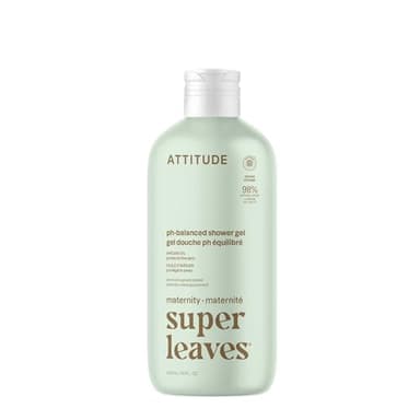 ATTITUDE Gel Douche pour Femme Enceinte, Certifié EWG Verified, Protège la Peau, pH équilibré, Ingrédients d’Origine Naturelle, Végane, Parfum Rose & Fleurs Blanches, 473 mL