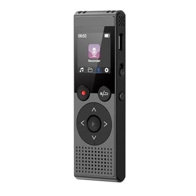 128Go Dictaphone - 3072kbps Qualité Sonore HD Enregistreur Vocal Numérique Enregistreur Audio avec Fonction de Lecture MP3 Fonction d'enregistrement à Une Touche Adapté aux Conférence/Réunion