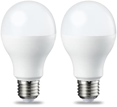 Amazon Basics Lot de 2 ampoules LED Culot Edison à vis E27 13 W (équivalent 100 W) Blanc froid Intensité non variable