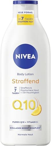 NIVEA Lait corporel Q10 raffermissant + vitamine C, lait corporel pour une peau plus ferme et une meilleure élasticité en 7 jours, crème pour le corps avec Q10 pur et vitamine C (400 ml)