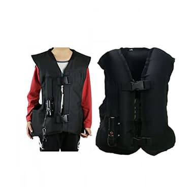 YXYMOTEFLY Gilet Airbag Équestre Enfant Veste D'airbag De Moto Boucle De Taille Ajustable Manteau De Concours D'équitation (Color : Nero, Size : M)