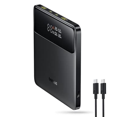 Baseus Batterie Externe Fine 20 000 mAh 100 W PD QC 4.0 Chargeur Rapide Blade H1 pour Ordinateurs Portables, MacBook, iPad, iPhone 16 15 Pro Max, Switch, Steam Deck, Samsung Galaxy, AirPods, 2024 Éd