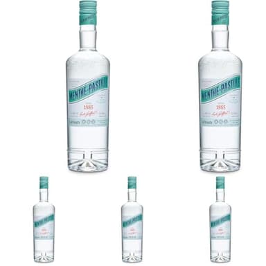 Giffard - Menthe-Pastille - Liqueur de Menthe - Recette Française - Fraîche et Désaltérante - 70cl (Lot de 5)