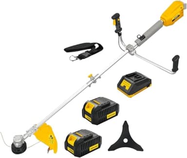 Nemura Débroussailleuse Batterie 40V - L: 43cm + Fil + Lame + 2 Batteries 4Ah et Chargeur Rapide - Outillage Jardin de qualité - Marque Française