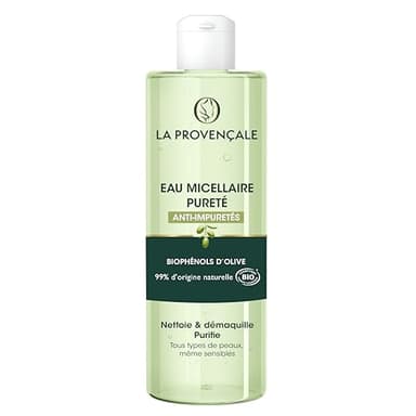 La Provençale - L'Eau Micellaire Pureté - Certifié Bio - Feuilles d'Olivier Bio - Pour Tous Types de Peaux, Même Sensibles - 400ml