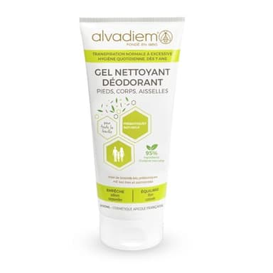 ALVADIEM GEL DOUCHE DÉODORANT au miel de lavande bio - respecte le microbiote - Fabriqué en FR