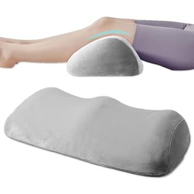 BOYIFEIJIE Oreiller Orthopédique pour l’élévation des Jambes, Coussin en Mousse à Mémoire pour Genoux et Jambes, Oreiller Ergonomique pour Dormeur Latéral (Gris)