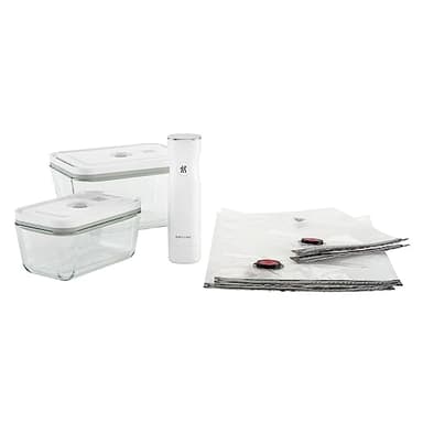 ZWILLING Set complet sous-vide - 7pcs - verre - Pompe + 2 Boîtes rectangulaires M/L -+ 4 sacs
