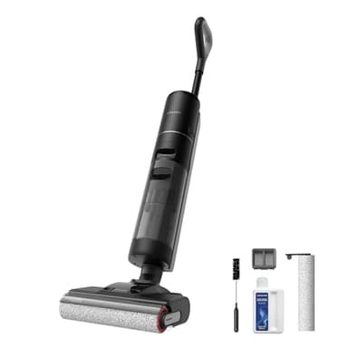 dreame H12 Pro Ultra Aspirateur Laveur sans Fil,Lavage 60 °C, Séchage 30 Min, Nettoyage Auto Double Rotation avec Racleur Résistant, Aspiration 16 000 Pa, Brosse 2 Bords, Détection Intelligents
