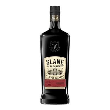 Slane - Triple Casked Irish - Whisky Irlandais Vieilli dans 3 Types de Fûts - Arômes de Pommes & Poires Mûrs et Vanillés - Blend Whiskey à Déguster Pur ou en Cocktails - 40% vol - 70cl