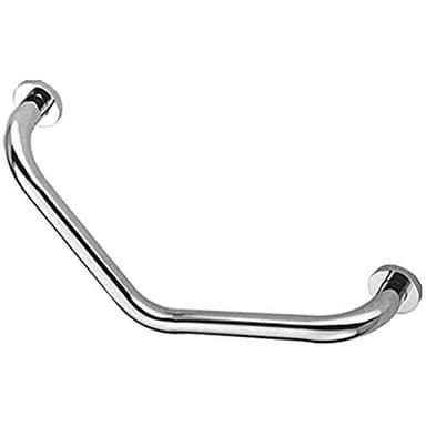 Ibergrif - Barre d'appui de Douche 40 cm, Poignee de Salle de Bain, Chrome, Inoxydable, Argent