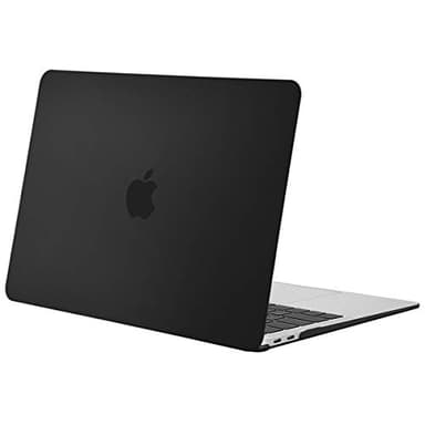MOSISO Coque Compatible avec MacBook Air 13 Pouces M1 A2337 A2179 A1932, Coque Rigide Protège Compatible avec MacBook Air 13 Pouces 2021 2020 2019 2018 Retina Display Touch ID, Noir