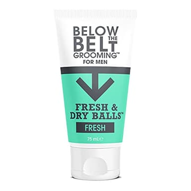 Below The Belt Grooming Fresh & Dry Ball, Déodorant Intime et Crème Anti-Frottement Pour Homme, Protège Contre La Transpiration, Les Odeurs Et Les Frottements, Parfum Frais 75ml