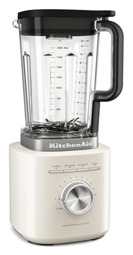 KitchenAid 5KSB2073EPL Pure Power Blender, Mixeur Puissant avec Bol 2L sans BPA, 10 Vitesses et Programmes Automatiques, Porcelain White