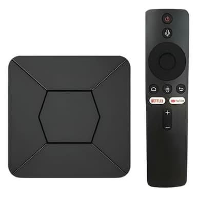 Android TV Box 4K with Chromecast, Smart TV Box Streaming Device, WiFi & Bluetooth, Google Assistant, Netflix Support, Multimedia Player, IPTV Ready, Home Entertainment Solution