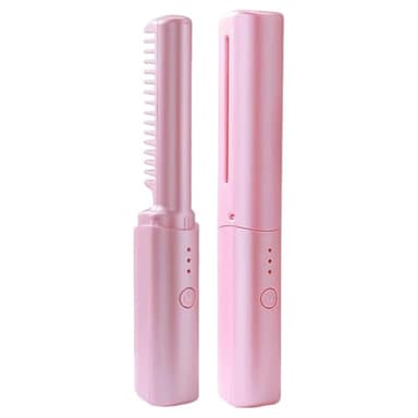 Lisseur De Cheveux Portable – Brosse Peigne Sans Fil, Lisseur En Céramique Rechargeable Par USB, Chaleur Rapide Anti-brûlure, Types De Cheveux | Mini Outil De Lissage Adapté Aux Voyages Pour Les