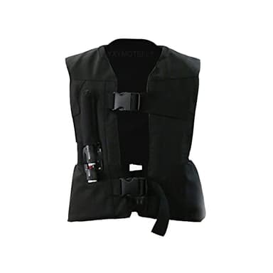 YXYMOTEFLY Gilet Airbag Équestre Enfant Taille Réutilisable Et Ajustable ÉQUIPEMENT DE Conduite for Les 4 Saisons Gilet Airbag Moto avec Protection Dorsale (Color : Nero, Size : M)