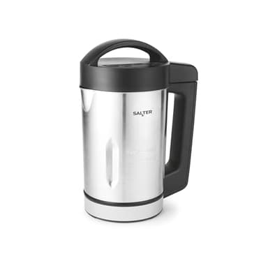 Salter Soupe Maker Numérique - 1,6L, Idéal pour la cuisson en lots, 5 réglages (lisse, morceaux, boissons, maintien au chaud, mélange/nettoyage), Capteur anti-débordement, Acier inoxydable, 900W