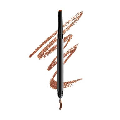 NYX Professional Makeup Crayon à Sourcils Precision Brow, Double-Embout avec Crayon Plat et Goupillon, Teinte : Auburn (08)