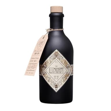 The Illusionist Distillery Dry Gin | Le gin qui change de couleur | 16 botaniques premium | Floral & fruité | 45% vol. | 500ml