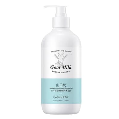 Duroecsain Nettoyant pour le corps au lait de chèvre | Gel Douche Hydratant Et Hydratant | Avec Niacinamide Et Gommage Au Lait De Chèvre Et Éclaircissant Pour Diverses Peaux