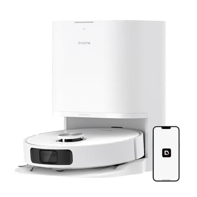 dreame L10 Prime Robot Aspirateur Laveur avec Ascenseur de Serpillière de 7mm, Nettoyage Automatique, Navigation LDS, Cartographie 3D, 4000Pa d'Aspiration, WiFi/APP/Alexa pour Poils Animaux, Tapis