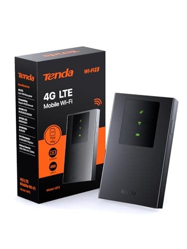 Tenda Portable 4G SIM Router, 4G Mobile Hotspot, Pocket WiFi 6 AX300, MiFi 4G LTE CAT4 150Mbps, Rechargeable Battery 2100mAh, USB-C, WPA3, Compatible with Nano SIM Card, Plug and Play (MF3)