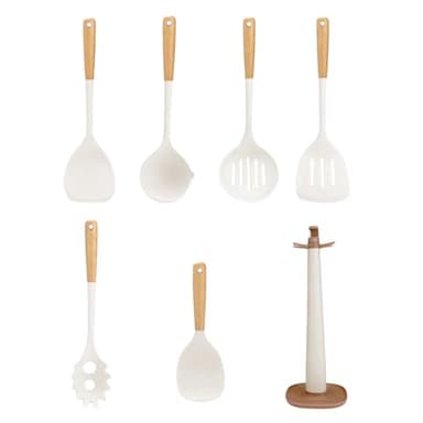 Ensemble De Spatules De Cuisine | Ensembles D Ustensiles De Cuisson,Accessoires De Cuisine Résistants À Haute Température Grade Alimentaire Pour Poêles Antiadhésives Préparation De Repas
